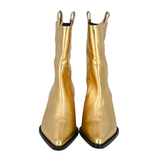 STAUD | June Metallic Gold Boots