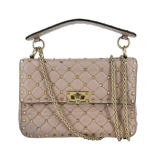 VALENTINO | Light Taupe Rockstud Flap Bag