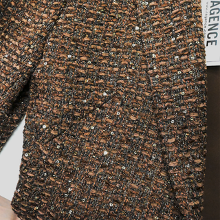 L'AGENCE | Chocolate Chamberlain Tweed Blazer