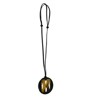 HERMES | Lacquer Circle Horn Necklace