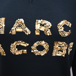 Black Logo Embellished Sweatshirt