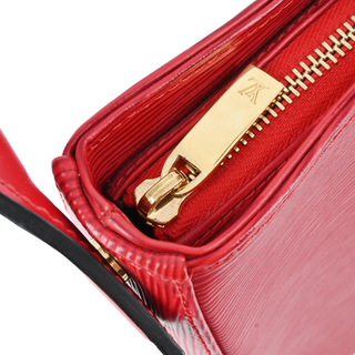 Red Epi Leather Looping Shoulder Bag