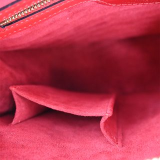 Red Epi Leather Looping Shoulder Bag