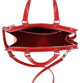 Red Brea Epi Leather Satchel Bag