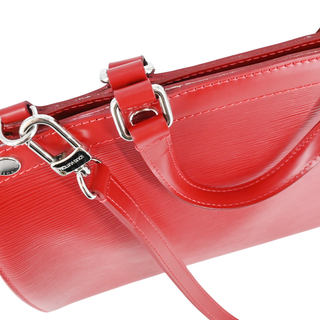 Red Brea Epi Leather Satchel Bag