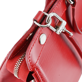 Red Brea Epi Leather Satchel Bag