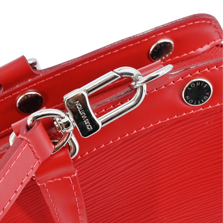 Red Brea Epi Leather Satchel Bag