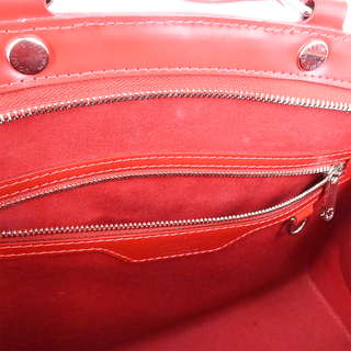 Red Brea Epi Leather Satchel Bag