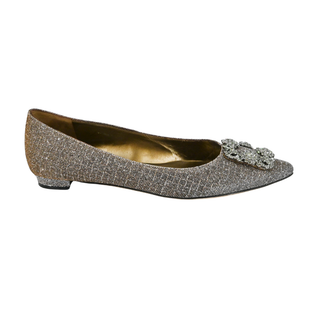 MANOLO BLAHNIK | Hangisi Metallic Embellished Pointed Flats