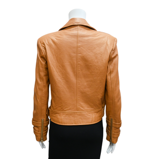 L'AGENCE | Billie Cognac Leather Jacket