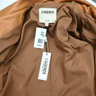 L'AGENCE | Billie Cognac Leather Jacket