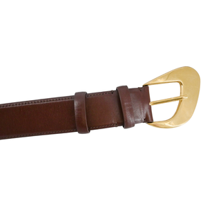 THE ROW | Cherry Brown Leather Belt