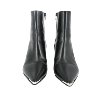 CELINE | Black Leather Ankle Booties