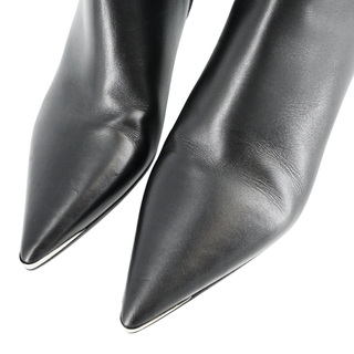 CELINE | Black Leather Ankle Booties