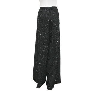 ALICE + OLIVIA | Black Sequin Wide-Leg Pants