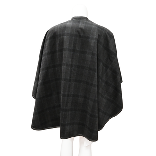 SOFIA CASHMERE | Black Plaid Cashmere Poncho