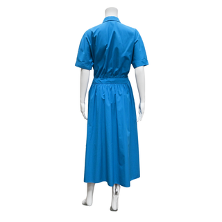 LORO PIANA | Blue Belted A-Line Midi Dress