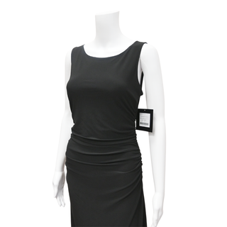 NORMA KAMALI | Black Sleeveless Shirred Dress