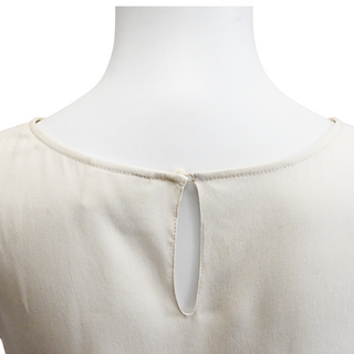 BRUNELLO CUCINELLI | Cream Silk Sleeveless Blouse