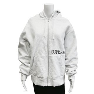 SUPREME | Light Gray Heathered Zip Hoodie