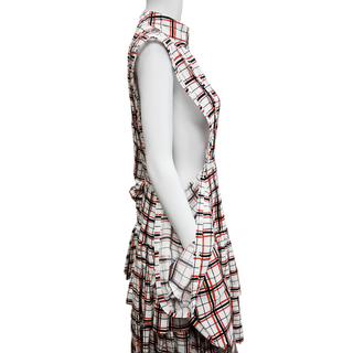 ROCHAS | Black & Red Check Layered Dress