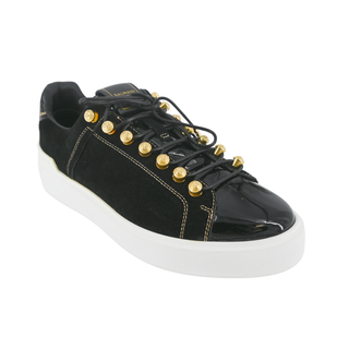 BALMAIN | B-Court Patent & Suede Sneakers