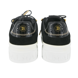 BALMAIN | B-Court Patent & Suede Sneakers