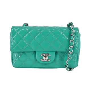 CHANEL | Turquoise Patent Mini Classic Single Flap Bag