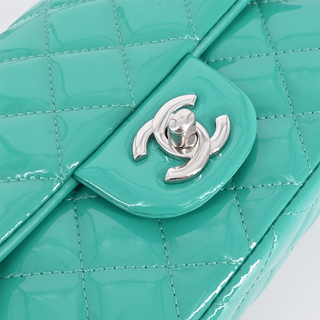 CHANEL | Turquoise Patent Mini Classic Single Flap Bag