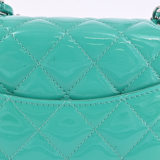 CHANEL | Turquoise Patent Mini Classic Single Flap Bag