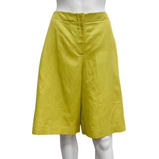 LAFAYETTE148 | Agave Green Silk Blend Trouser Shorts