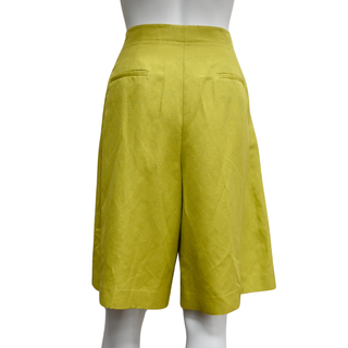 LAFAYETTE148 | Agave Green Silk Blend Trouser Shorts