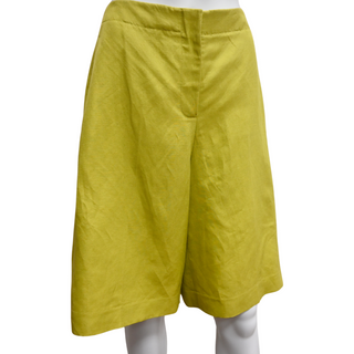 LAFAYETTE148 | Agave Green Silk Blend Trouser Shorts