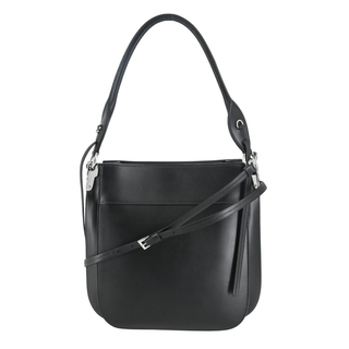 PRADA | Margit Black Leather Hobo Bag