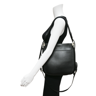 PRADA | Margit Black Leather Hobo Bag