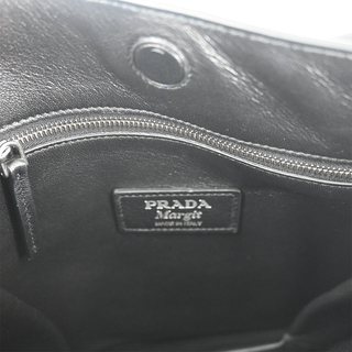 PRADA | Margit Black Leather Hobo Bag