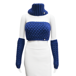 CHANEL | Blue 3PC Knit Top Set