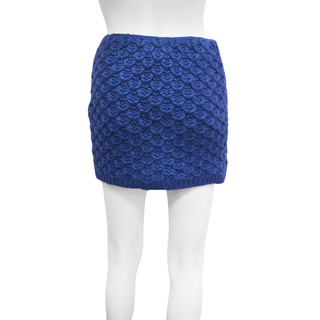 CHANEL | Blue Knit Mini Skirt