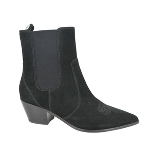 PAIGE | Black Suede Chelsea Booties