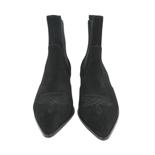 PAIGE | Black Suede Chelsea Booties