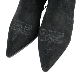 PAIGE | Black Suede Chelsea Booties