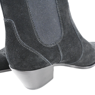 PAIGE | Black Suede Chelsea Booties