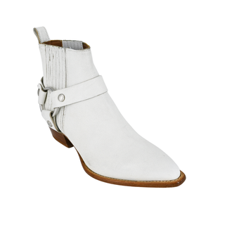 FRYE | Modern Harness White Leather Booties