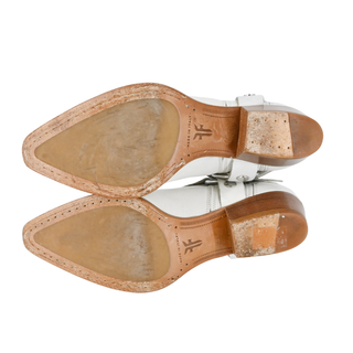 FRYE | Modern Harness White Leather Booties