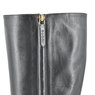 GUCCI | Zumi Black Leather Knee High Boots