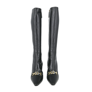 GUCCI | Zumi Black Leather Knee High Boots