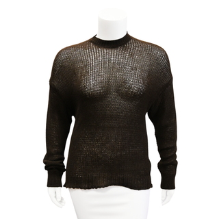 Dark Brown Cashmere Knit Sweater