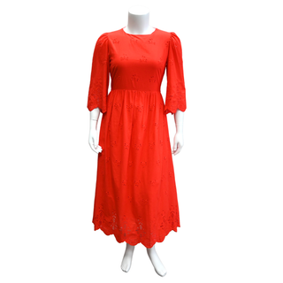 BORGO DE NOR | Red Carla Broderie Anglaise Dress