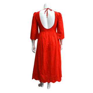 BORGO DE NOR | Red Carla Broderie Anglaise Dress