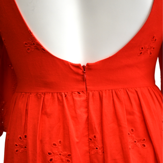 BORGO DE NOR | Red Carla Broderie Anglaise Dress